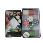 ΜΕΤΑΛΛΙΚΟ ΚΟΥΤΙ ΜΕ 100 ΜΑΡΚΕΣ ΓΙΑ POKER 1183-08